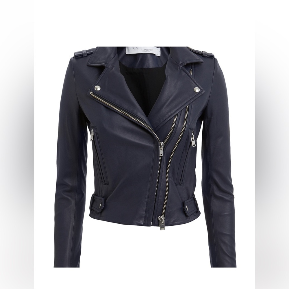 IRO Dylan moto leather jacket Sz 38